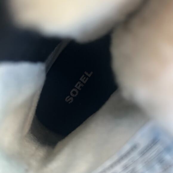 Sorel Women’s Emelie Lace Up Ankle Boots Black Leather Cozy 8 Shearling Winter - Picture 13 of 13